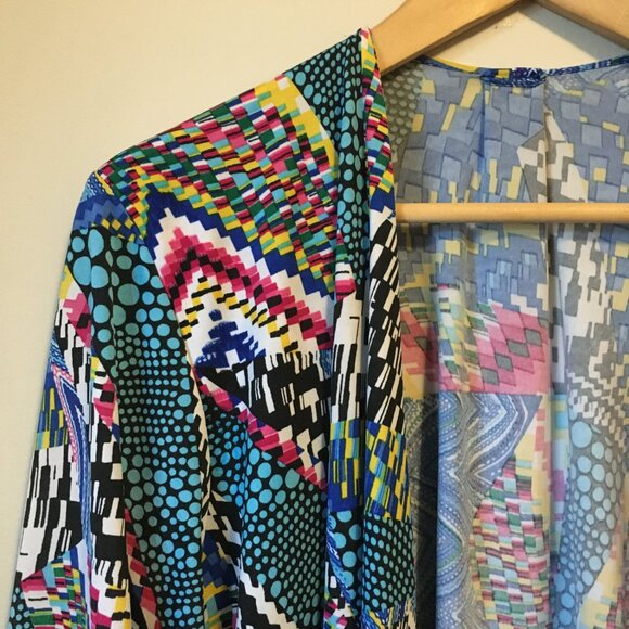 Midnight Circus Rainbow Rave Handmade Cascading Collar Cardigan - Picture 5 of 16